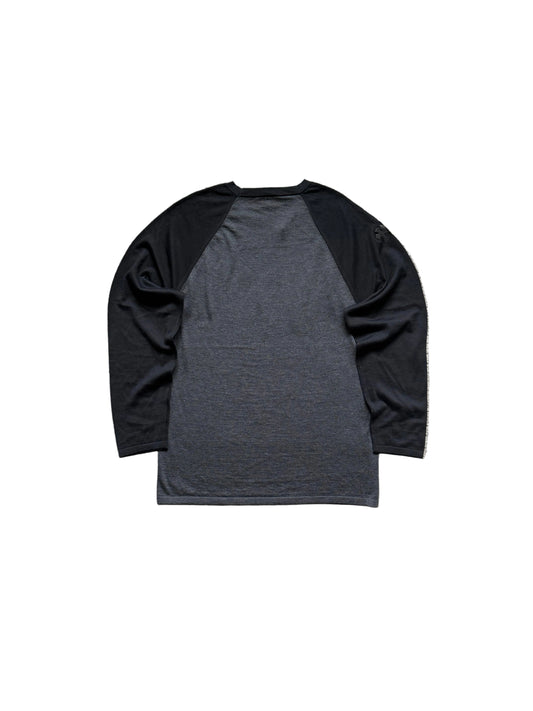 Chrome Hearts Triple Cross Patch Baseball 3/4 Shirt Black