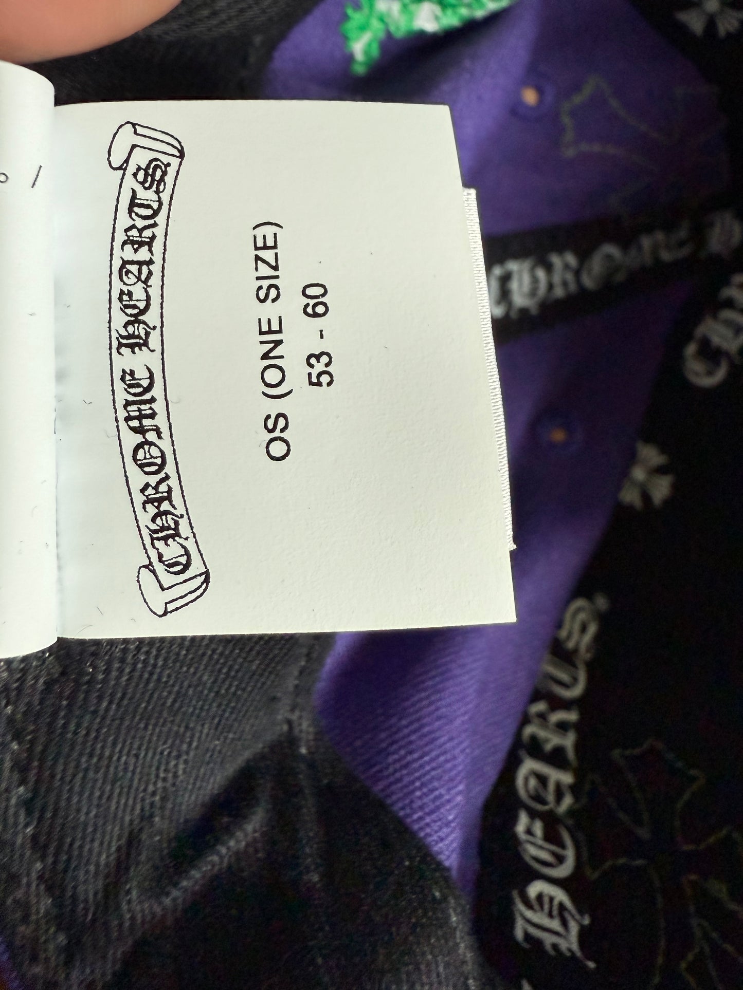 Chrome Hearts Cross Patch CH Snapback Hat Purple/Green