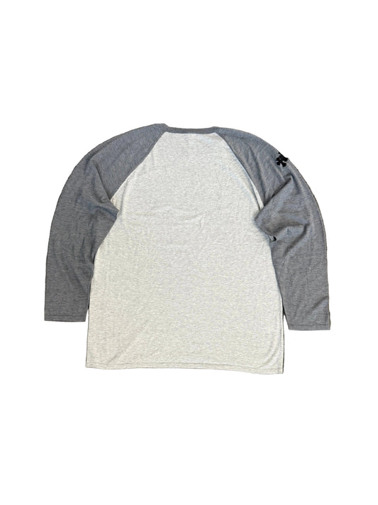 Chrome Hearts Triple Cross Patch Baseball 3/4 Shirt Grey