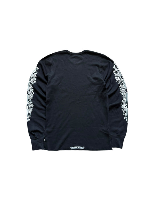 Chrome Hearts Floral Horseshoe Thermal Long Sleeve Shirt