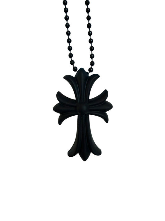Chrome Hearts Small Cross Silicone Necklace