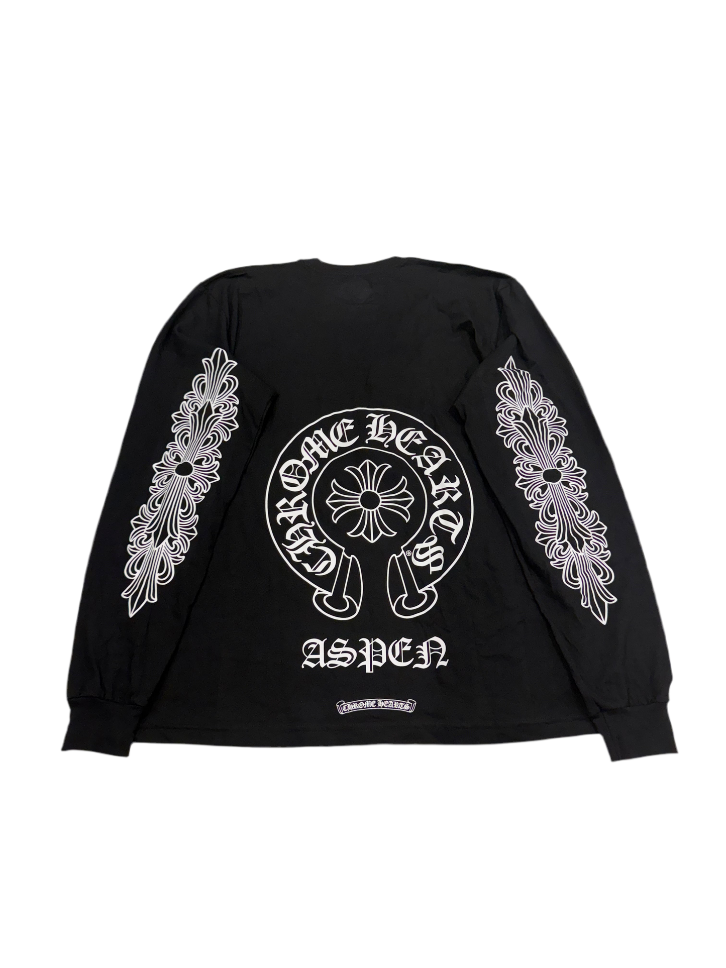 Chrome Hearts Aspen Horseshoe Floral LS T-Shirt Black