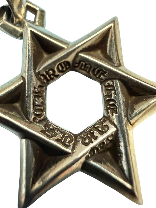 Chrome Hearts Star of David Silver Pendant Small