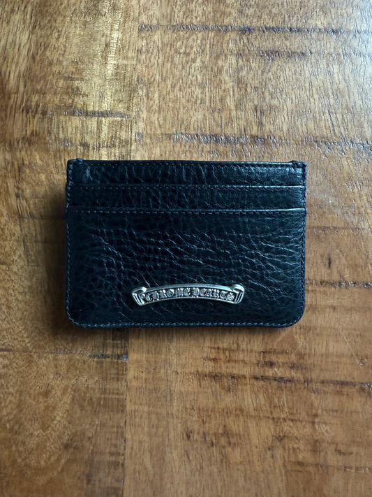 Chrome Hearts Dagger Embellished Leather Card Case Cardholder Black