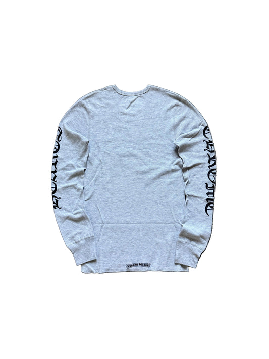 Chrome Hearts Scroll Logo Thermal LS T-Shirt Grey