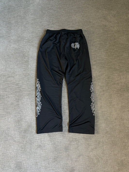 Chrome Hearts Stadium Jersey Mesh Sweatpants Black/Silver