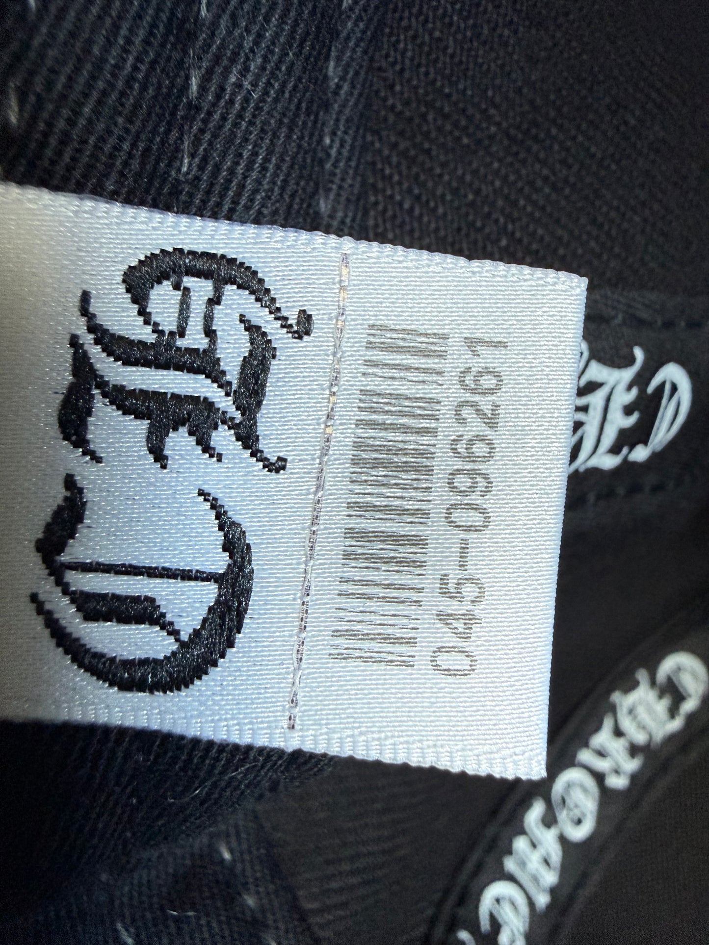 Chrome Hearts Scroll Logo Denim Snapback