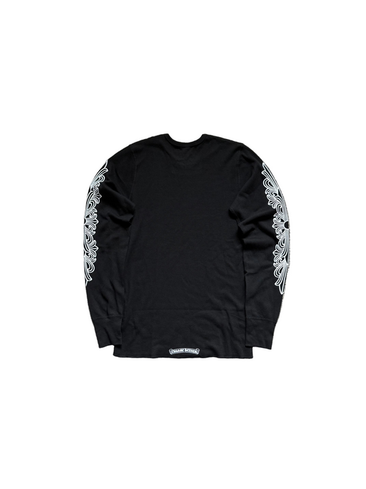 Chrome Hearts Floral Horseshoe Thermal LS T-Shirt Black