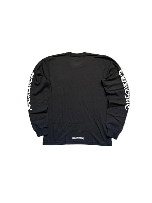 Chrome Hearts Neck Logo LS T-Shirt Black White