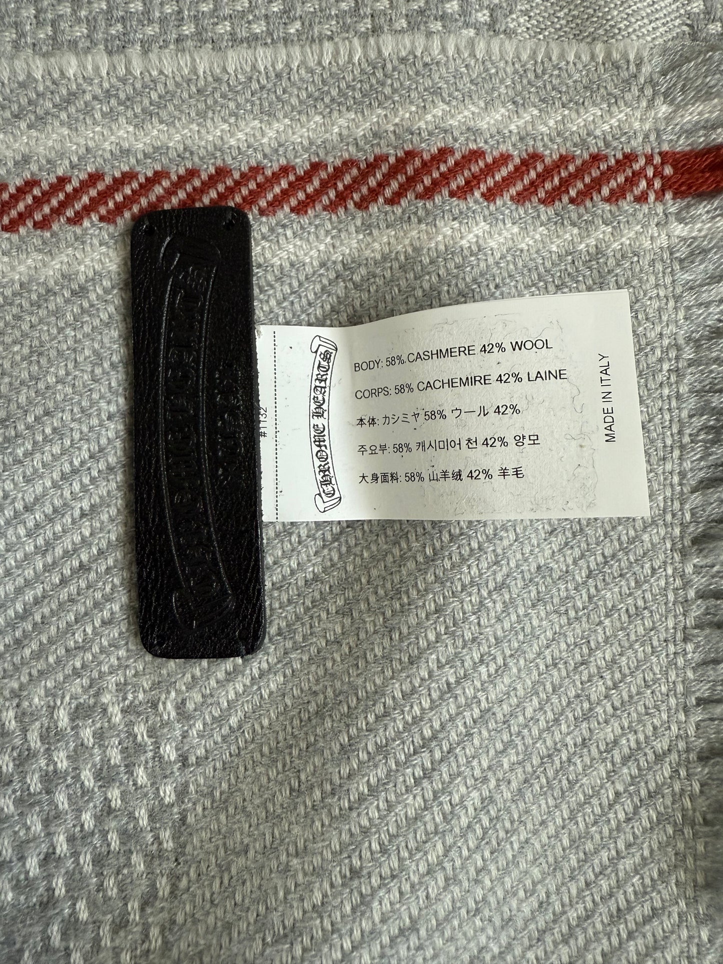 Chrome Hearts Love You Cashmere Blanket Grey