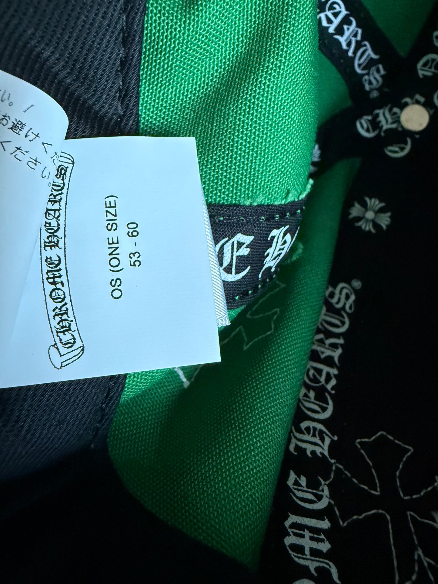 Chrome Hearts Cross Patch CH Snapback Hat Green/White