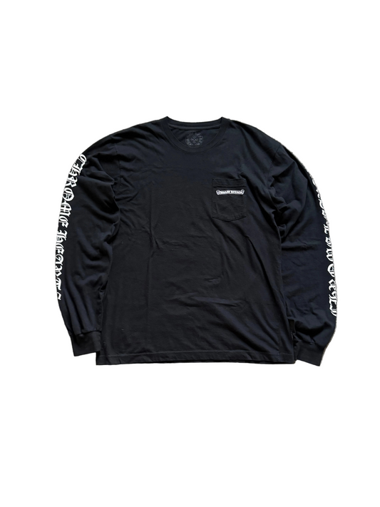 Chrome Hearts Scroll LS T-Shirt Black White