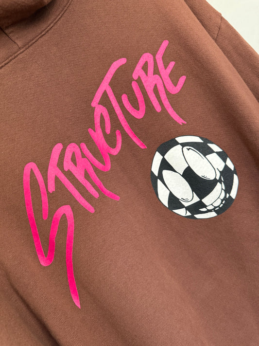 Chrome Hearts Matty Boy Structure Pullover Hoodie Brown/Pink