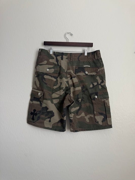 Chrome Hearts Devil Dog Camo Cargo Shorts