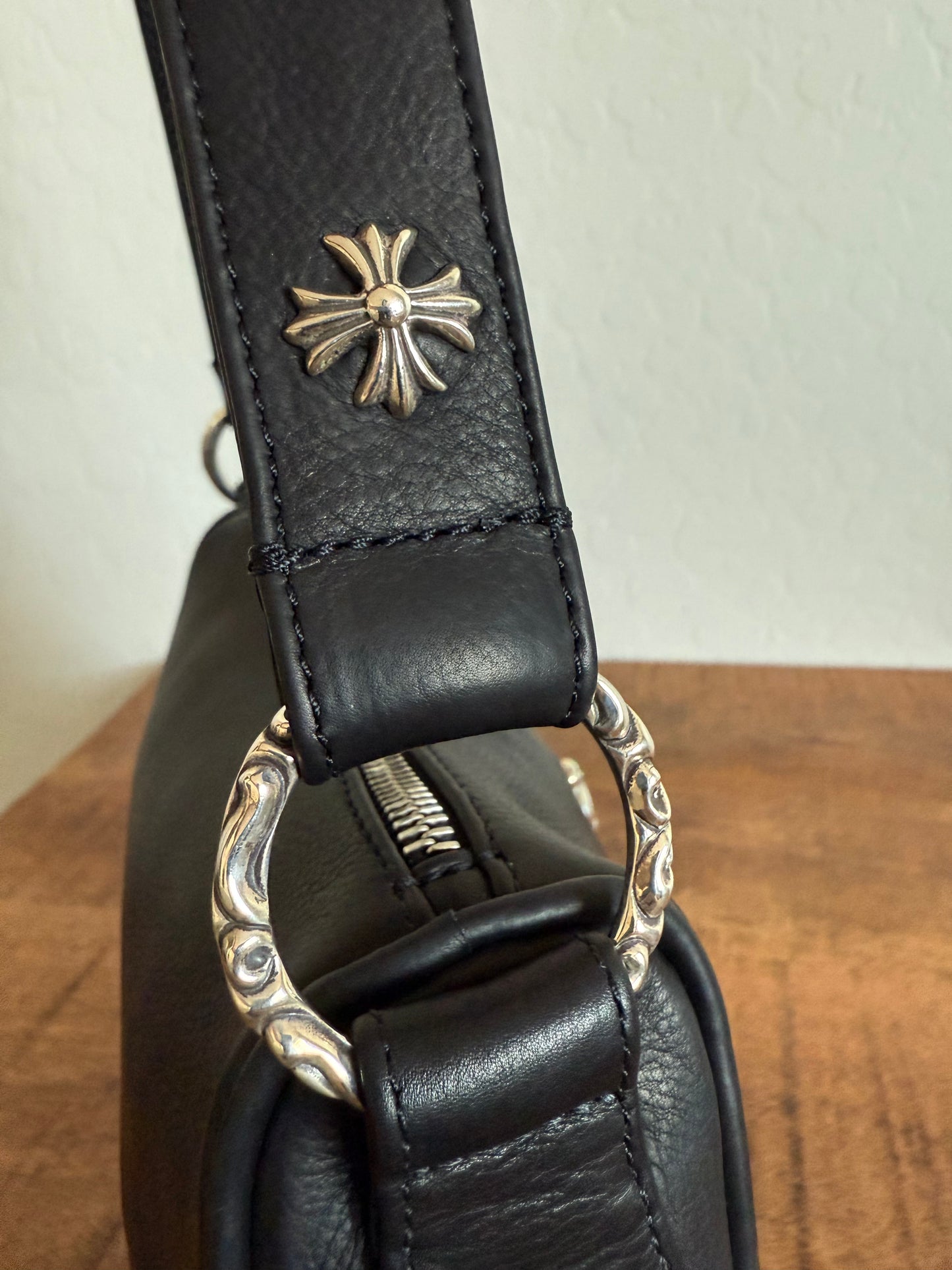 Chrome Hearts Leather Chicken Nugget Dagger Bag Black