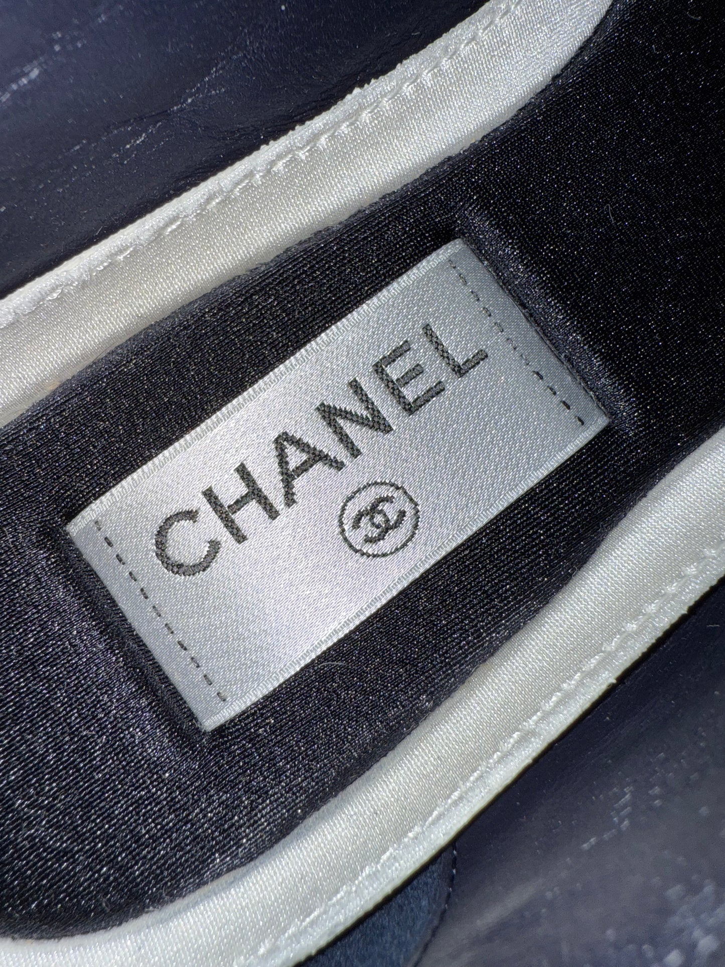 Chanel Tweed Runner Sneakers Navy