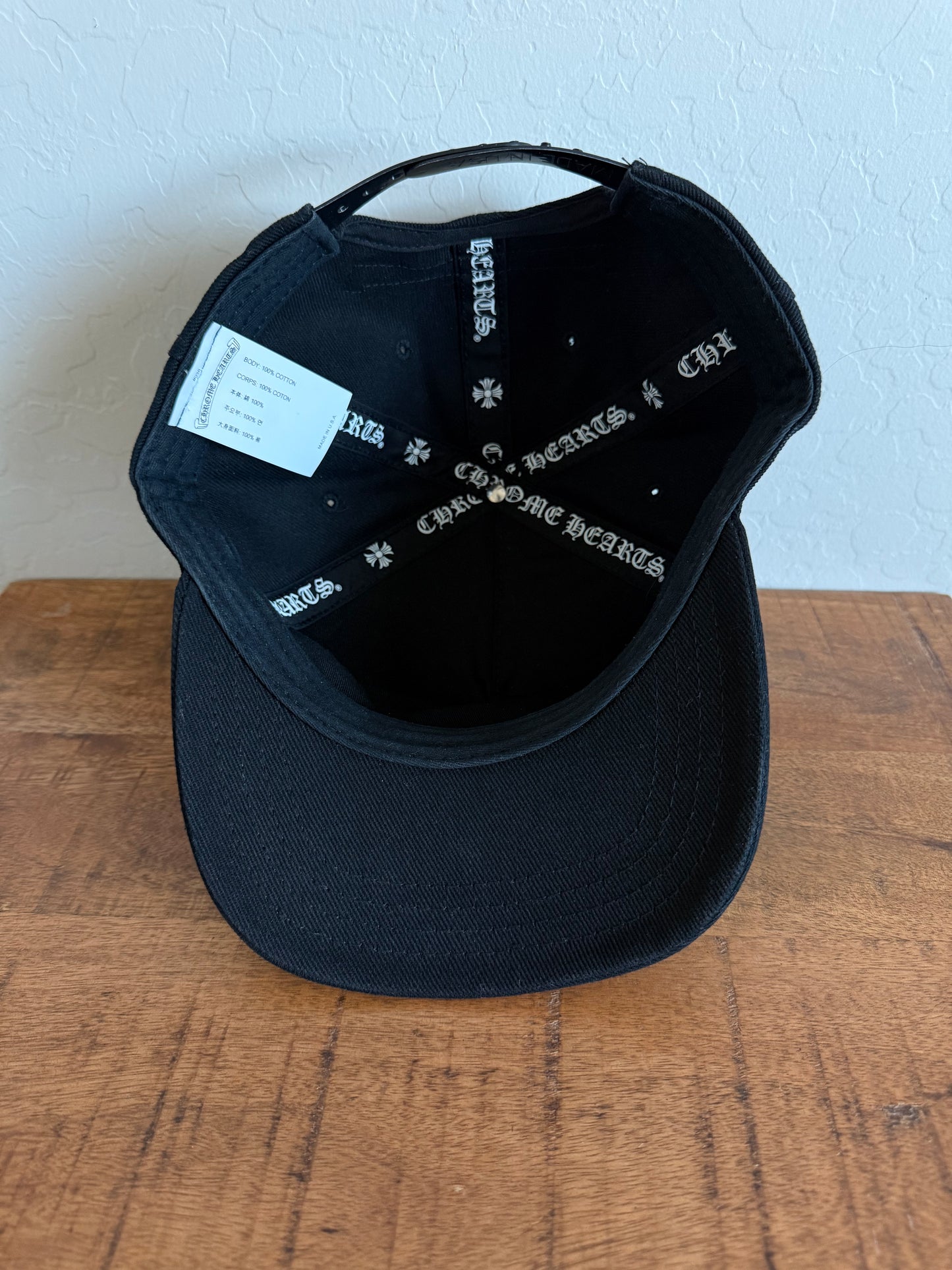 Chrome Hearts Vine Dagger Snapback Hat Black