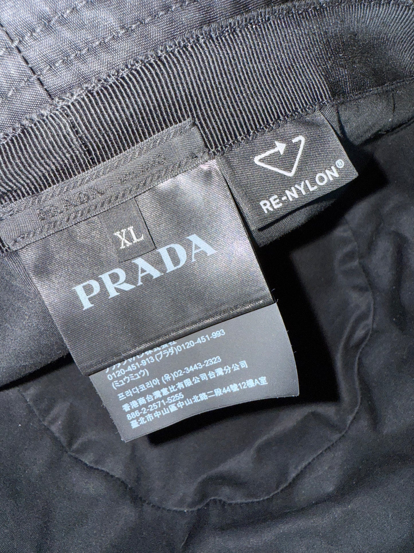 Prada Nylon Bucket Hat Black