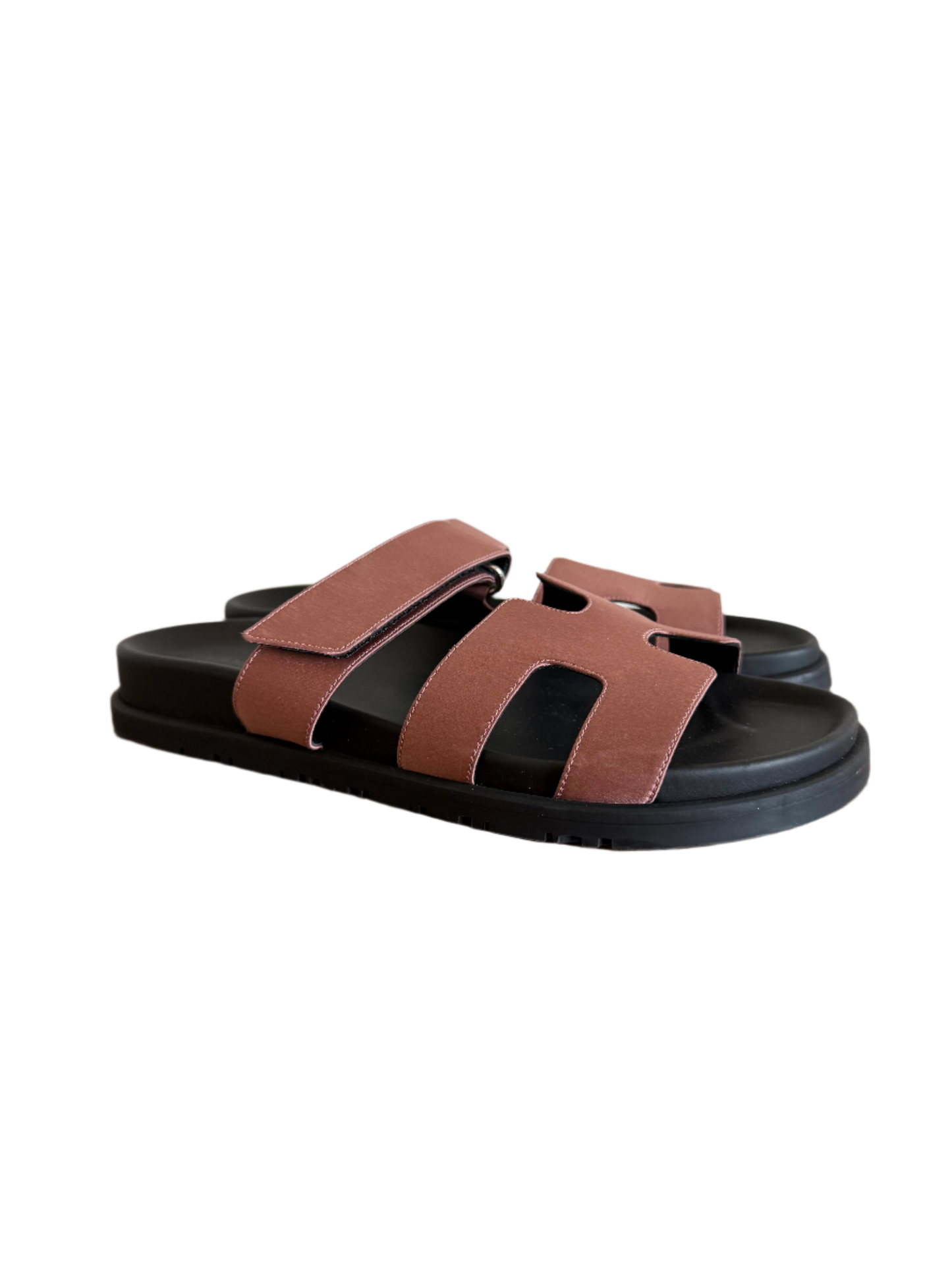 Hermes Cyphre Sandals Silk Brown