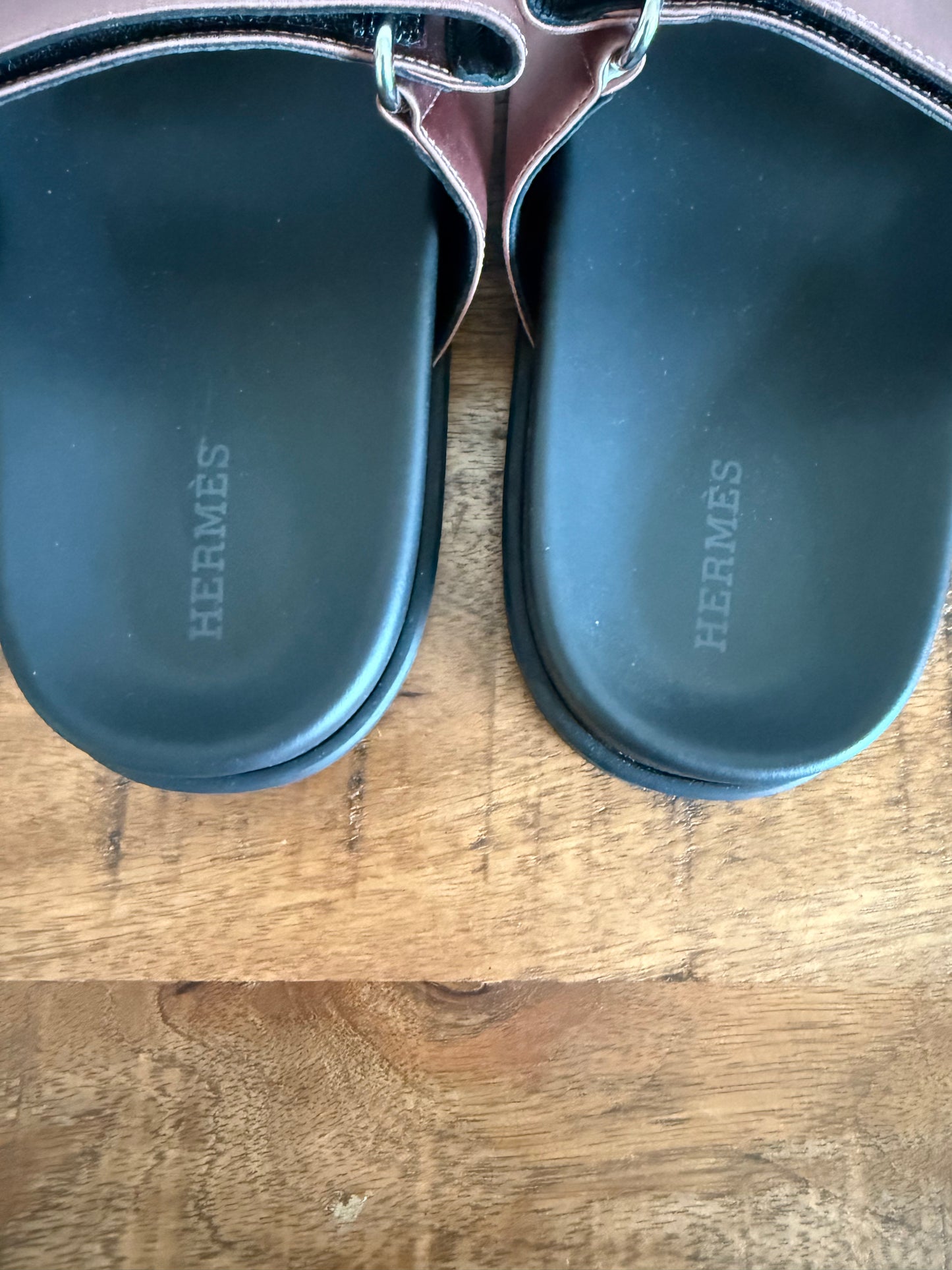 Hermes Cyphre Sandals Silk Brown