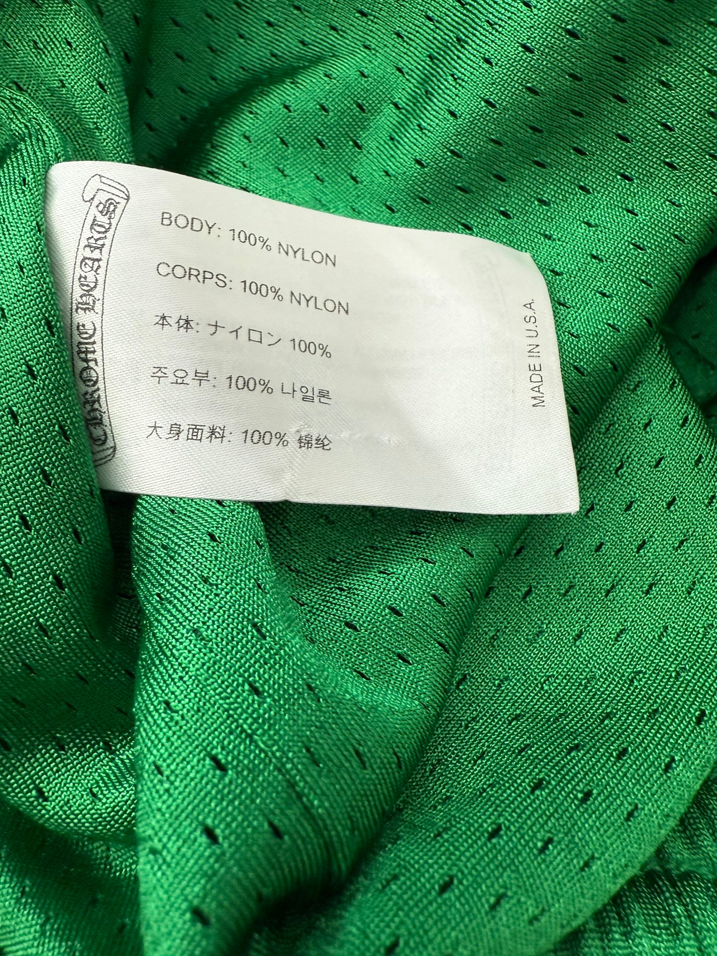 Chrome Hearts Stadium Mesh Jersey Shorts Green