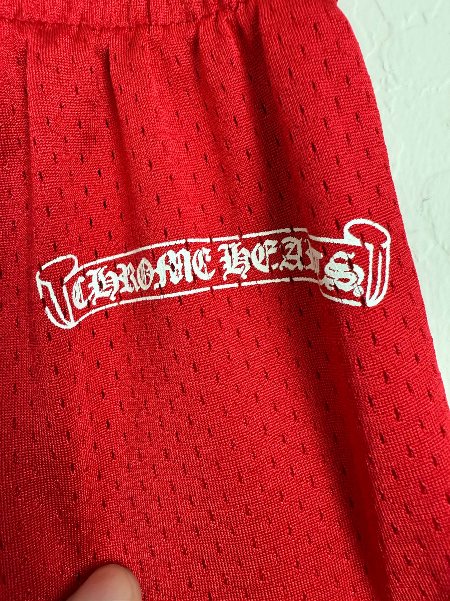 Chrome Hearts Matty Boy Stadium Mesh Jersey Shorts Red