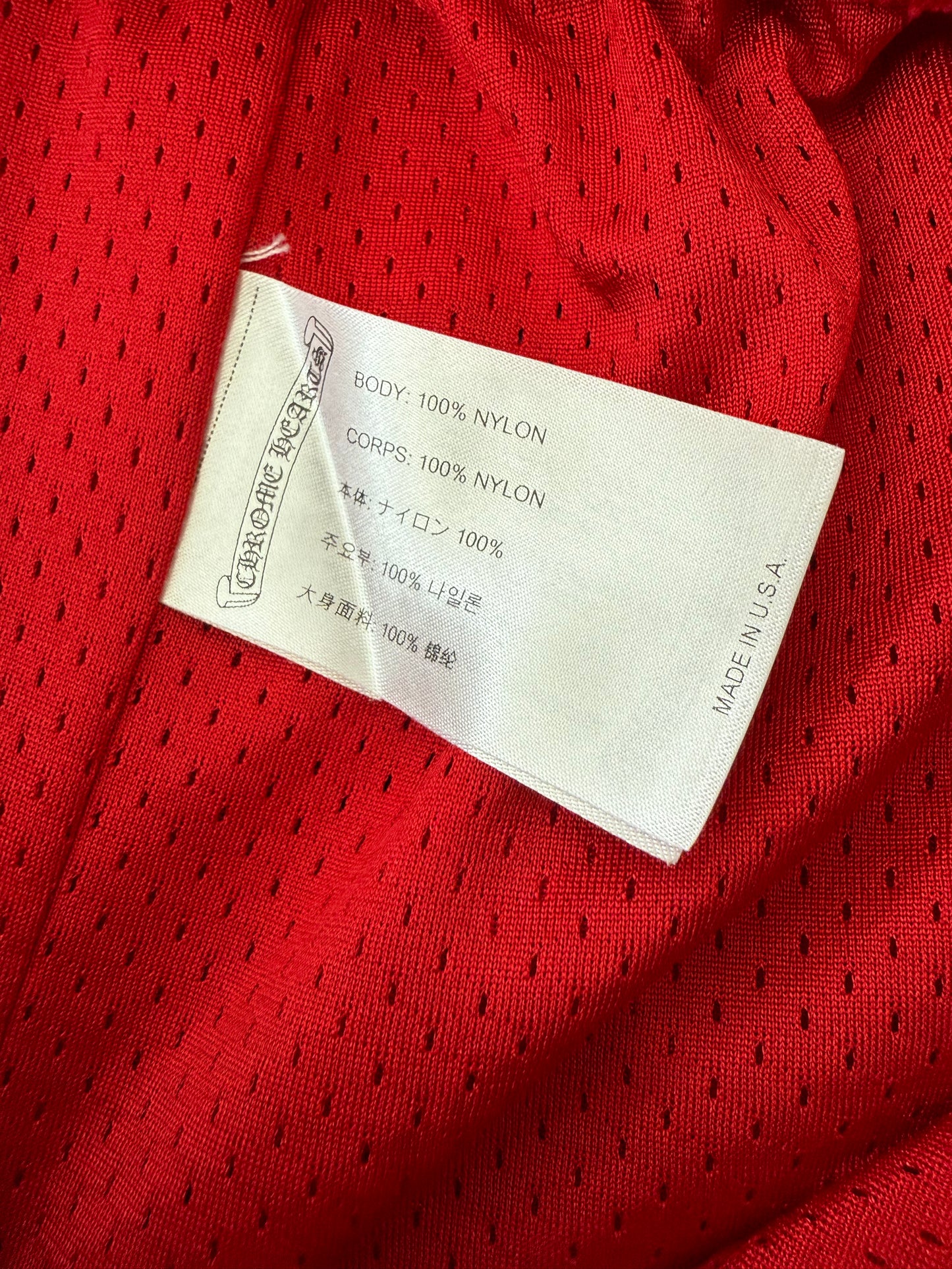 Chrome Hearts Matty Boy Stadium Mesh Jersey Shorts Red