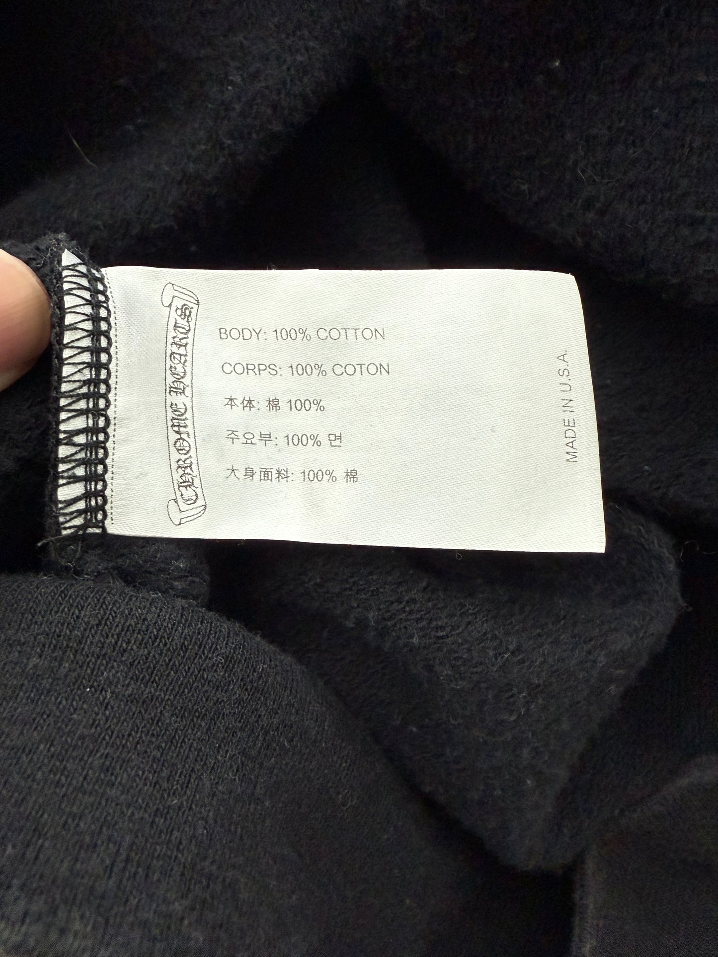 Chrome Hearts Horseshoe Floral Pullover Black