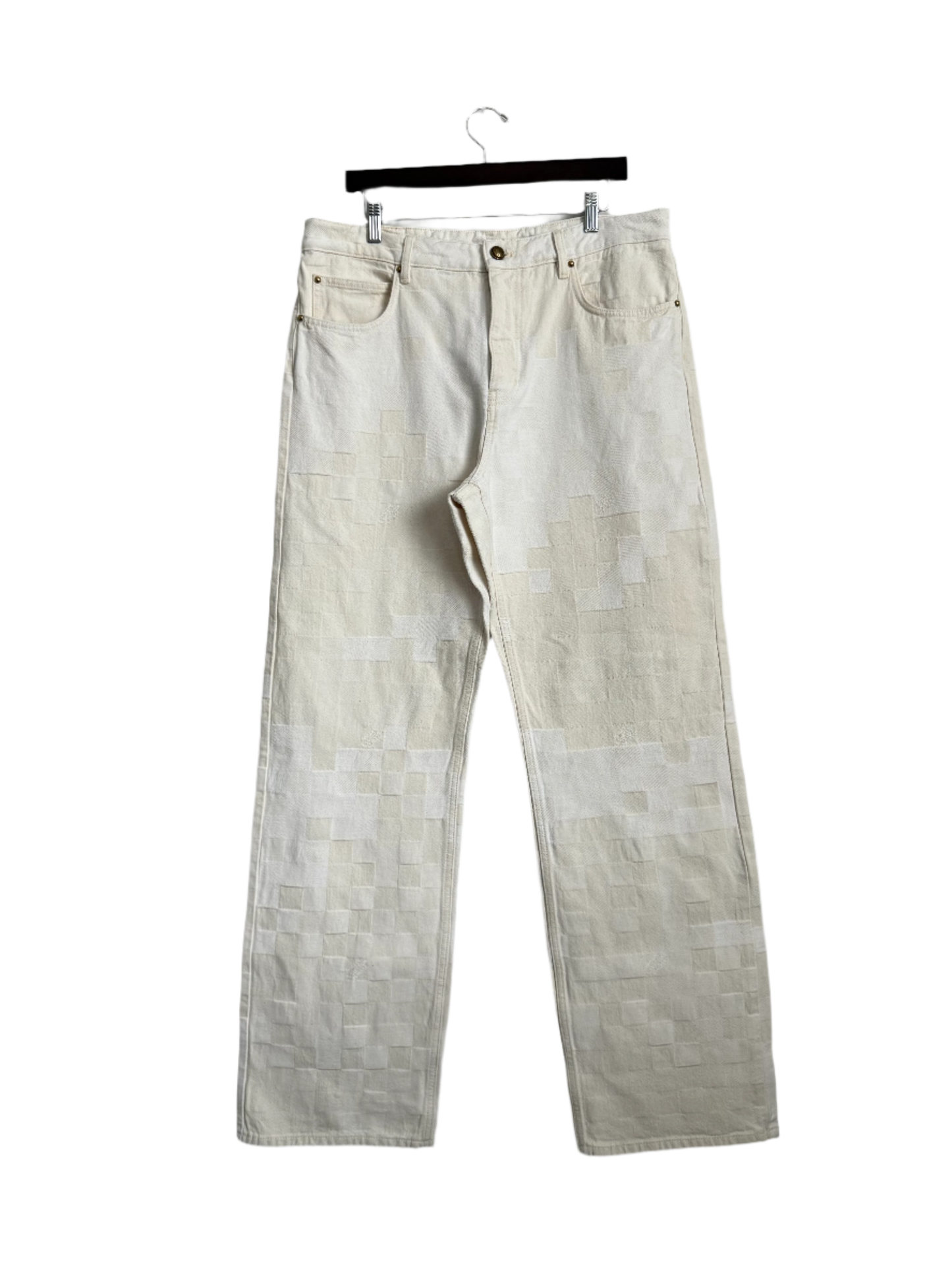 Louis Vuitton Skate Damier Denim Baggy Pants Beige