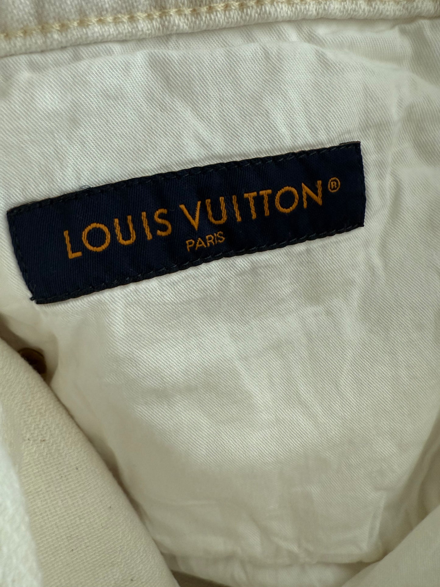 Louis Vuitton Skate Damier Denim Baggy Pants Beige