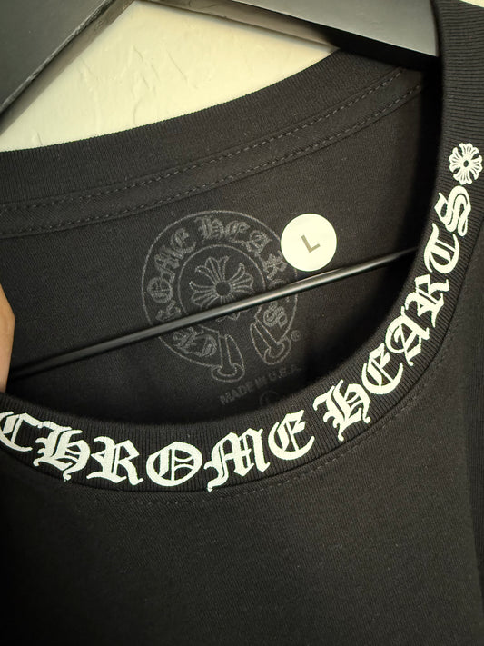 Chrome Hearts Neck Scroll LS T-Shirt Black