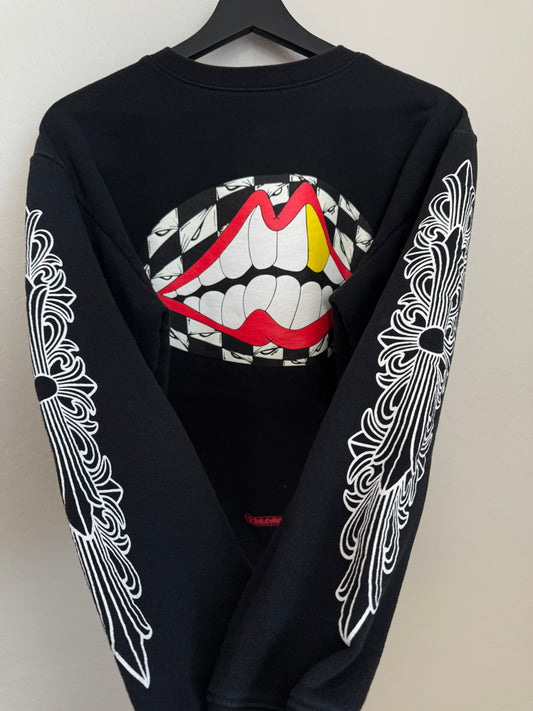 Chrome Hearts Matty Boy Chomper Floral Sweatshirt Black