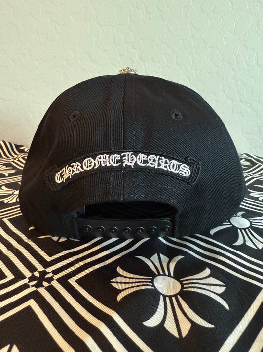 Chrome Hearts 3RS Cross Snapback Baseball Hat Black