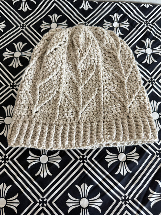 Chrome Hearts Cross Patch Cashmere Beanie Cream/White