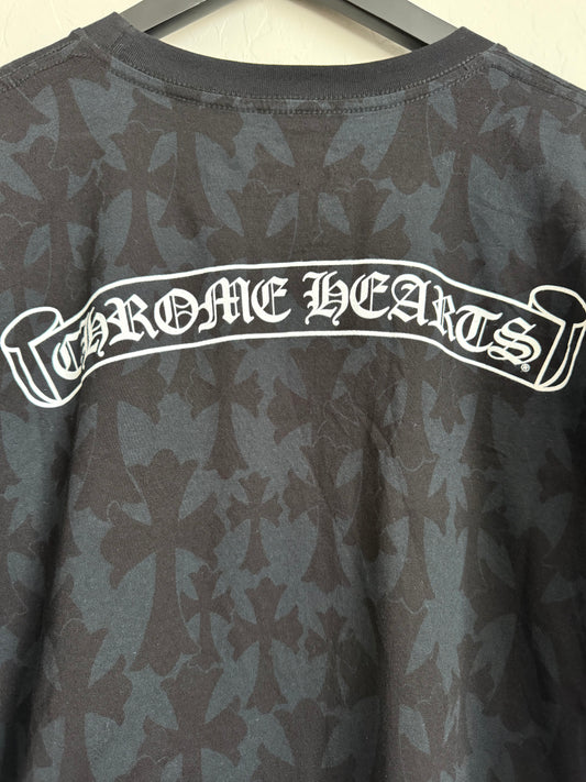 Chrome Hearts Scroll Cemetery Print SS T-Shirt Black