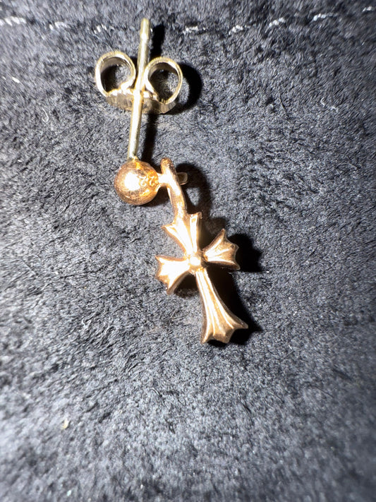 Chrome Hearts 22k Gold Baby Fat Earring