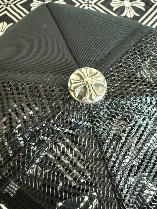 Chrome Hearts Las Vegas CH Patch Trucker Snapback Hat Black