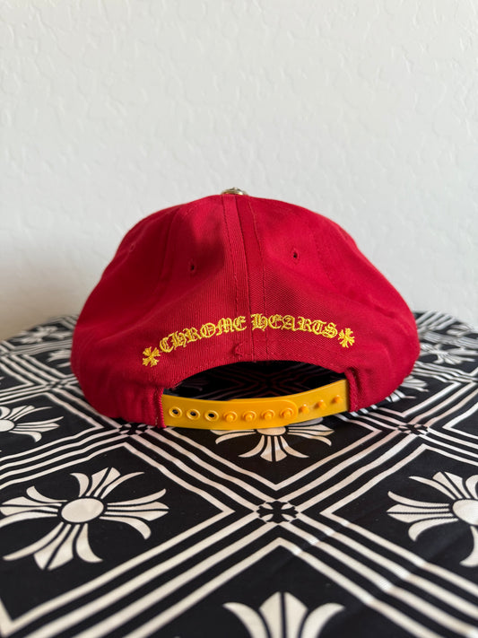 Chrome Hearts CH Baseball Snapback Hat Red/Yellow