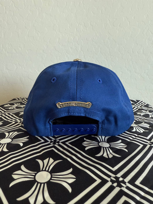 Chrome Hearts Matty Boy Space Leather Patch Snapback Hat Blue