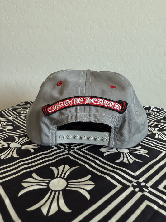 Chrome Hearts Gas Station Triple Cross Snapback Hat Grey