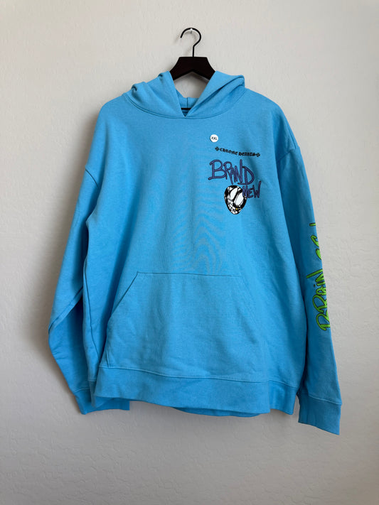 Chrome Hearts Matty Boy Brain New Pullover Hoodie Blue