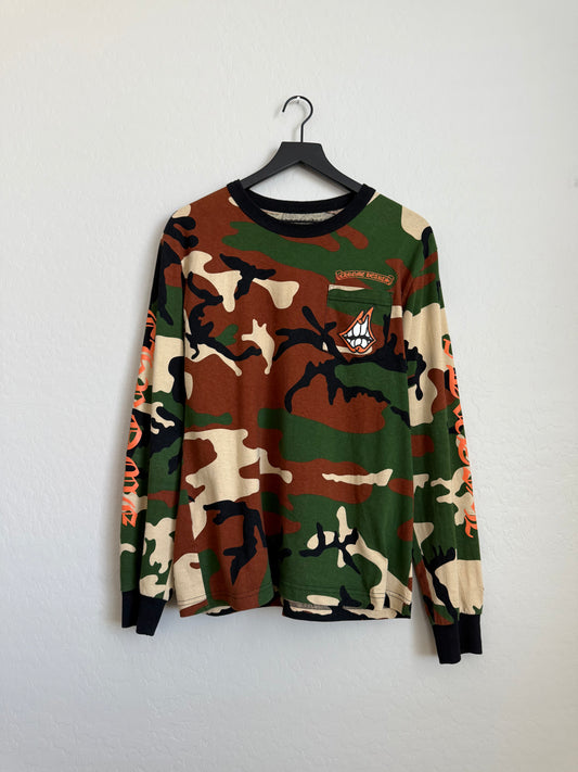 Chrome Hearts Matty Boy Caution LS T-Shirt Camo