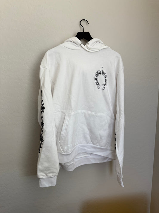 Chrome Hearts Horseshoe Floral Pullover Hoodie White