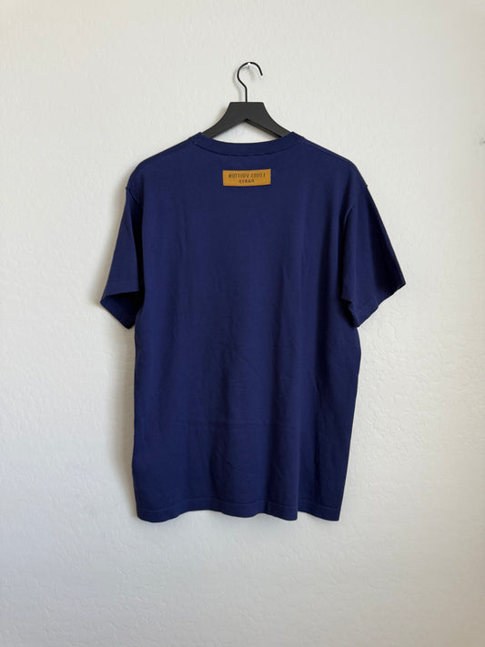 Louis Vuitton Knit Logo SS T-Shirt Navy