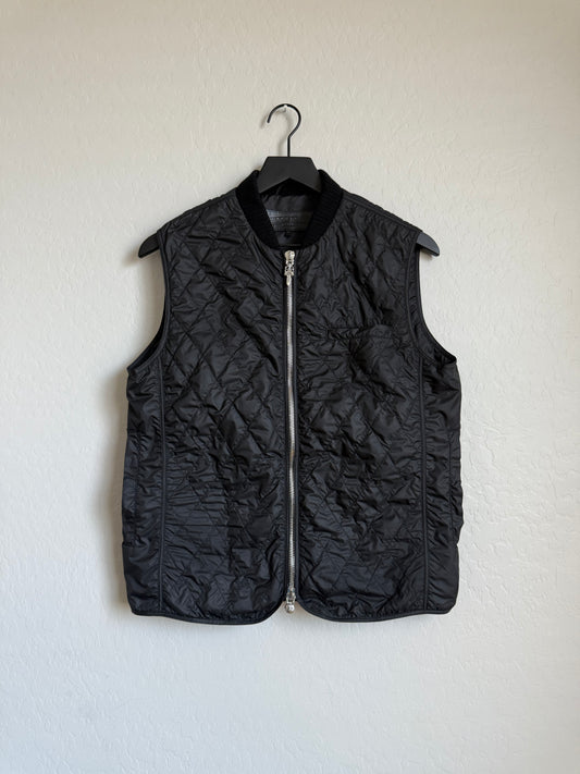 Chrome Hearts Papas Vest Leather Spine Cross Black