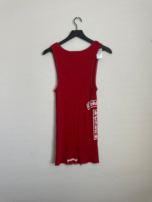 Chrome Hearts T-Bar Ribbed Tank Top Red