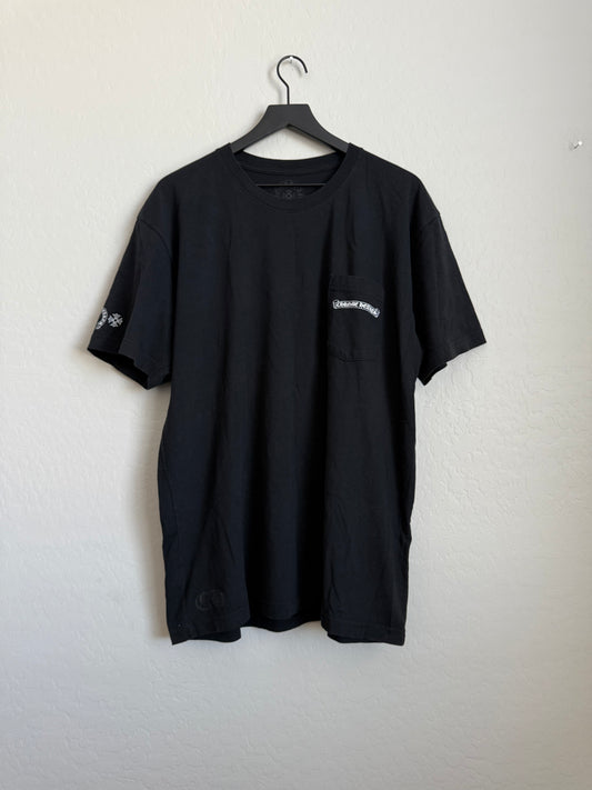 Chrome Hearts Scroll Cemetery Cross SS T-Shirt Black Multicolor