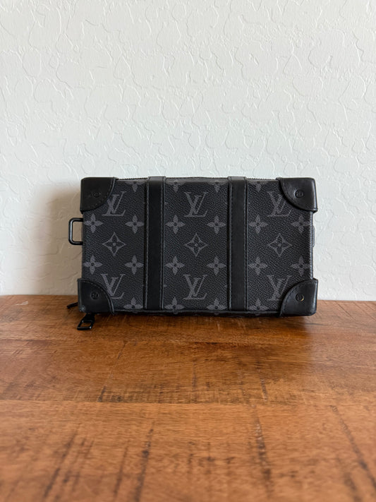 Louis Vuitton Monogram Soft Trunk Wallet Cross Body Bag Black