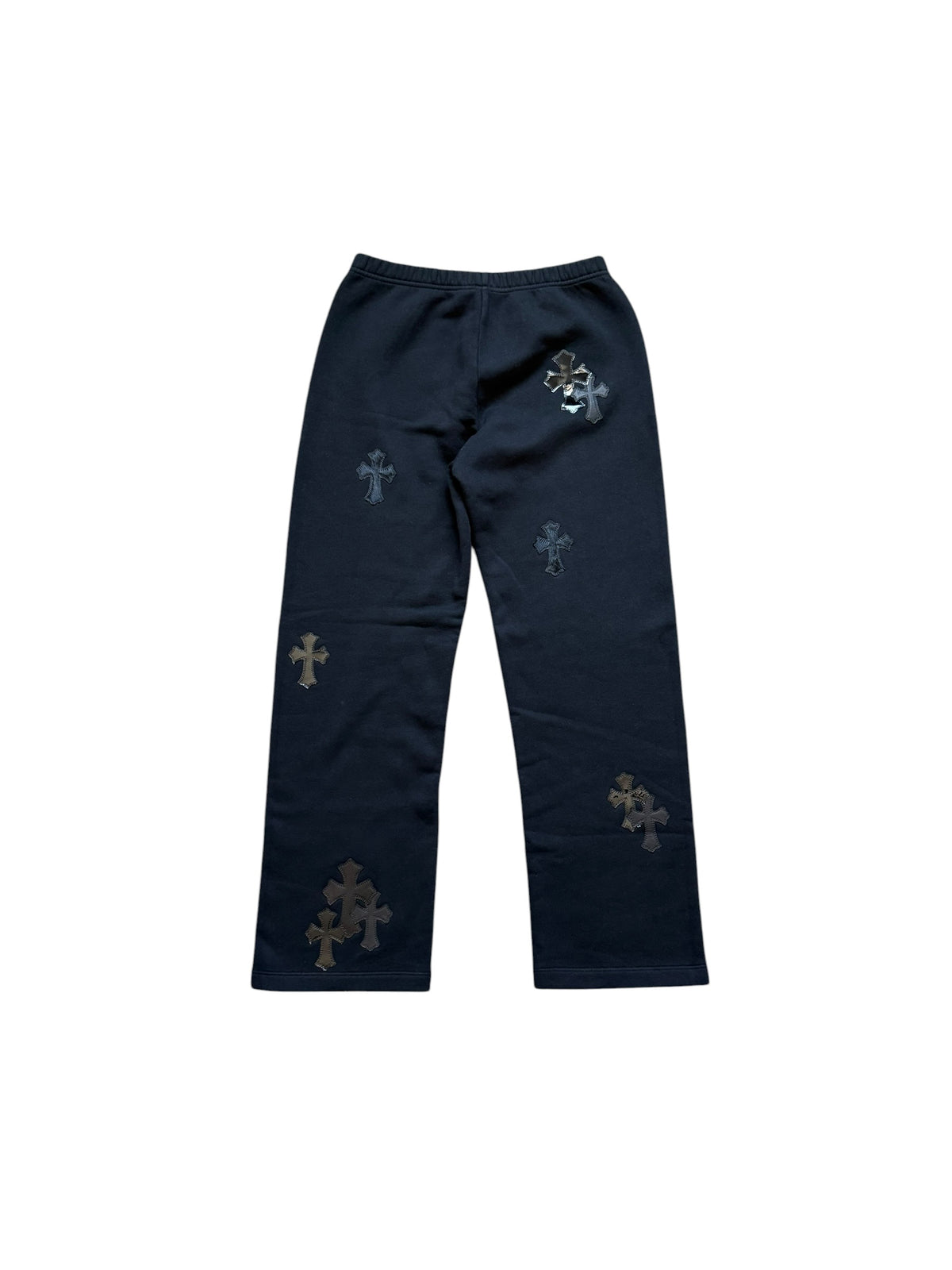 Chrome Hearts Leather Cross Patch Sweatpants