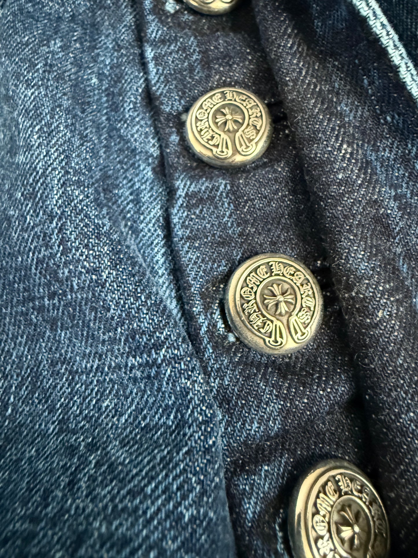 Chrome Hearts Baggy Fit Carpenter Denim Pants Blue